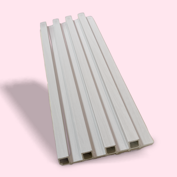 Composite Wall Cladding – Indoor Wall Panel in White Wood HW-138 ( 2900mm x 160mm )