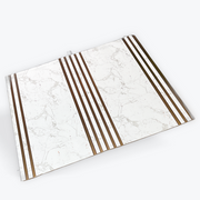 Wide Marble Look PS Decorative Wall Panel with Rose Gold Line - BP3006